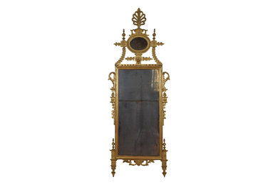 Italian, Tuscan Carved Giltwood Mirror, Late 18th C.