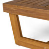 Hannah Outdoor Acacia Wood Coffee Table, Teak Finish