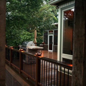 Waterfall deck and Rustic Screened Porch