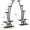 Tribesigns 6-Tier Metal Plant Stand Pack of 2, Black