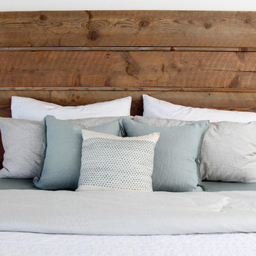 Contemporary Reclaimed Wood Bed with Storage