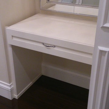 Make-up vanity with shaker-style drawer
