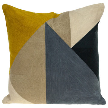 Parkland Collection Ziele Contemporary Multicolor Pillow Cover With Poly Insert