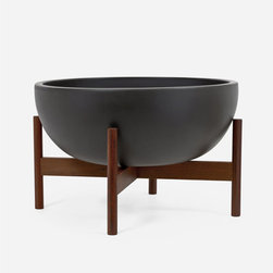 Case Study Bowl Planter with Wood Stand - Products