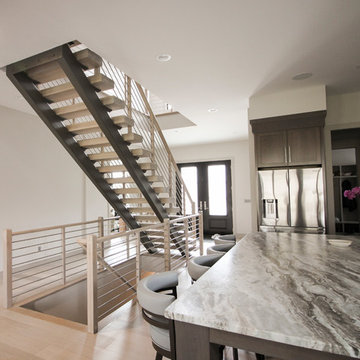 Project #66 | Modern Staircase with Twin Metal Stringers