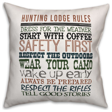 Hunting Lodge Pattern 18x18 Indoor / Outdoor Pillow