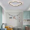 LED Ceiling Light in the Shape of Cloud For Bedroom, Kids Room, Black, Dia15.7xh2.0", Brightness Dimmable