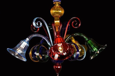 Chandelier in Murano Glass - Arlecchino in giù