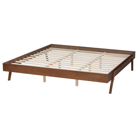 Margot Ash Walnut Wood Bed Frame, King