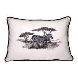 Zebra Mother & Foal Bonding - Turnbull Custom Art Decorative Pillows - Products