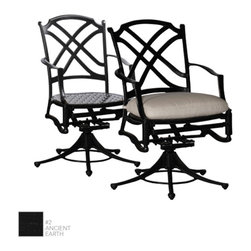 Westport Traditional Cast Aluminum Swivel Rocker Dining Chair by Summer Classics - Outdoor Dining Chairs