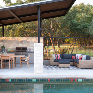 Outdoor Kitchen, Cover and Lounge Area