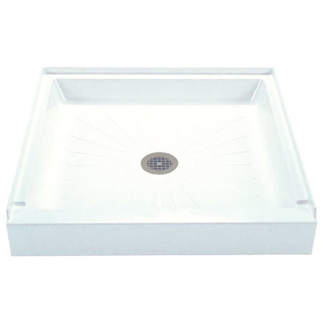 Mustee, Shower Base, White, 32"x32"x5"