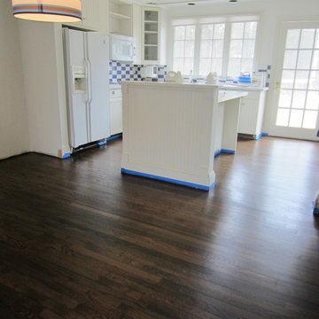 EAST HAMPTON: NEW INSTALL & FLOOR RESTORATION - JACOBEAN STAIN/TRAFFIC HD POLY