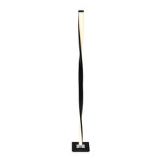 Helix LED Floor Lamp- Bright, Dimmable & Modern Corner Light, Silver