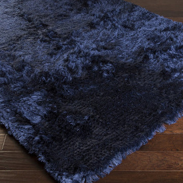 Stealth Hand Woven Rug in Black / Cobalt / Navy by Surya -$280.32