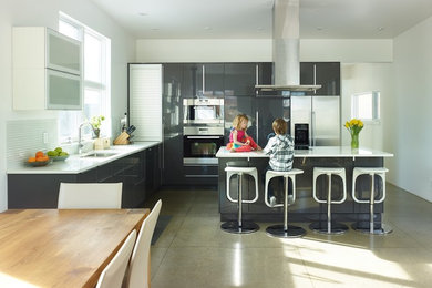 Example of a mountain style kitchen design in Other