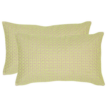 Box Stitch Pillows, Set of 2