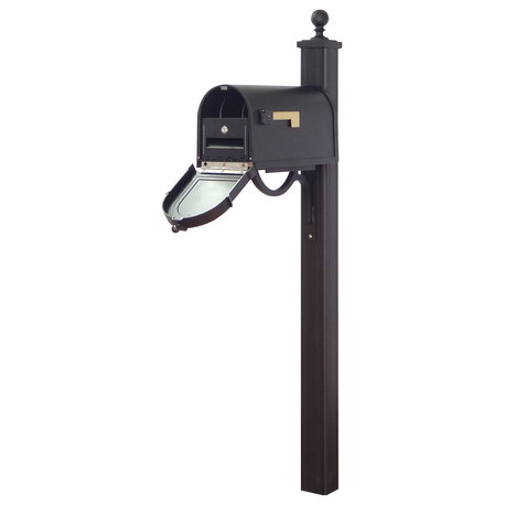 Berkshire Curbside Mailbox With Locking Insert and Springfield Mailbox Post