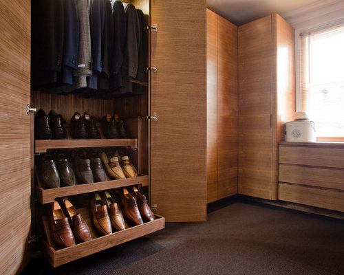 Best Pull-Out Shoe Storage Design Ideas & Remodel Pictures | Houzz - Contemporary dressing room in Other.