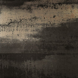 "New" Metallic Porcelain Tile Steel Black 24" x 24" - Flooring