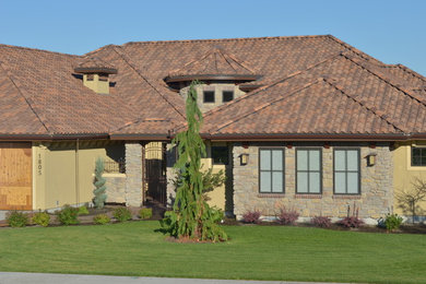 Mediterranean exterior home idea in Boise