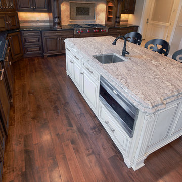 Black Galaxy granite & Silver Persa granite