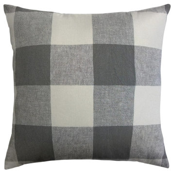 The Pillow Collection Gray Corbett Throw Pillow, 24"x24"