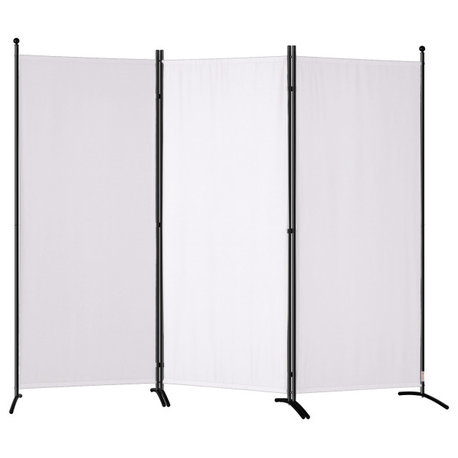 VEVOR Room Divider 3-Panel Folding Privacy Screen 89"x20.3"x72.8" White