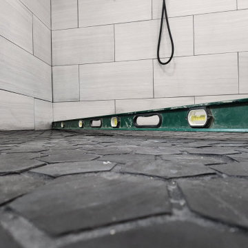 Precision Shower Floor Tile Installation