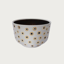 Waylande Gregory White Leopard Chubby Bowl - Decorative Bowls