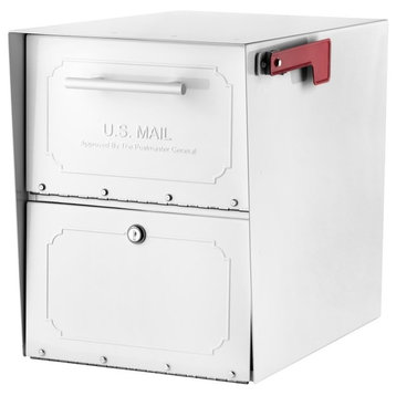 Oasis Classic Post Mount Mailbox, White