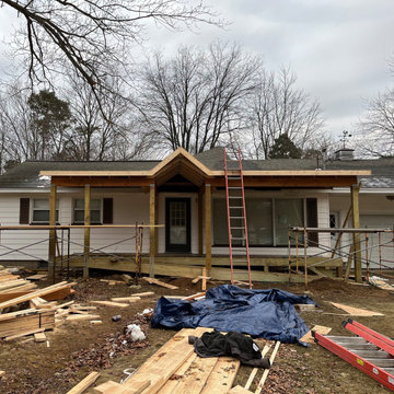 Front Porch w/ Handicap Ramp Build