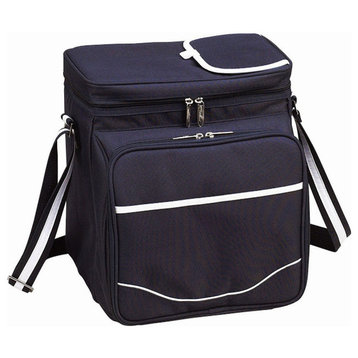 Thermal Shield Picnic Cooler, Navy/White