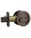 Round Pocket Door Lock, Privacy,, Antique Nickel, 2-3/8" Backset