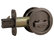Round Pocket Door Lock, Privacy,, Antique Nickel, 2-3/8" Backset
