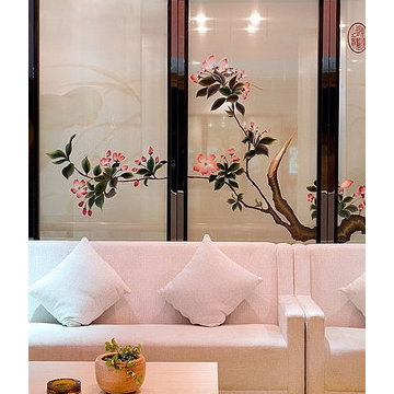 Hand painted wallpaper showroom