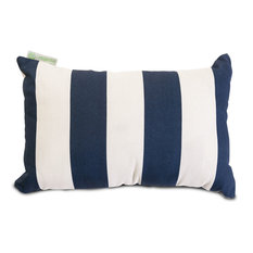 Vertical Striped Pillow, Navy Blue