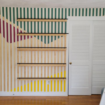 Custom Slat Feature Wall & Display Shelving