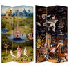 7' Tall Double Sided Garden of Delights Canvas Room Divider