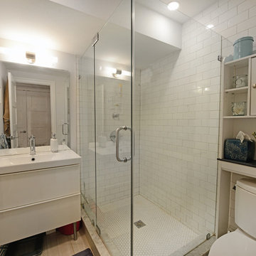 Contemporary townhouse centrally situated on one of Hoboken’s finest blocks.