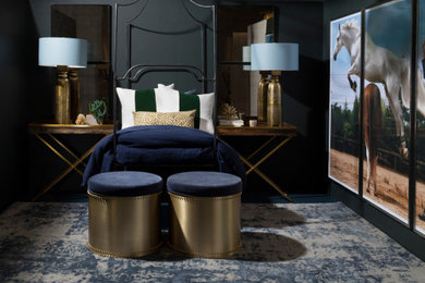 Example of a transitional bedroom design in Atlanta