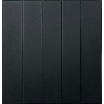 Bead Board Styrofoam Ceiling Tile 20 in x 20 in - #R104, Pack of 48, Black Matte