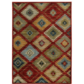Oriental Weavers Sedona 5936D Red/Multi Area Rug 3'10 X 5' 5