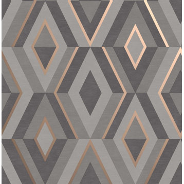 Shard Charcoal Geometric Wallpaper Bolt