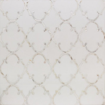 Steppe Casablanca White Thassos With Shell Tile
