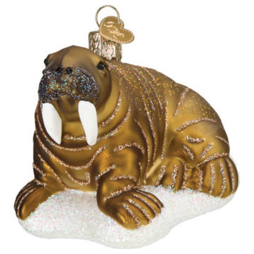 Old World Christmas Walrus Blown Glass Holiday Ornament For Tree