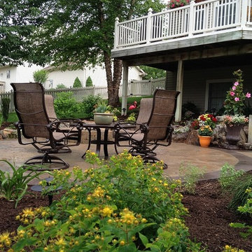 Backyard Brick Paver Patio with Fire Pit in Warsaw, IN