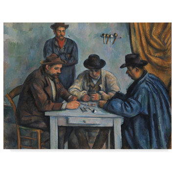 Paul Cezanne 'The Card Players' Canvas Art, 24"x18"