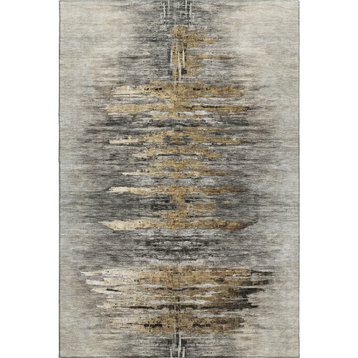 Luxury Washable Trevi TV14 Gray 8' x 10' Rug